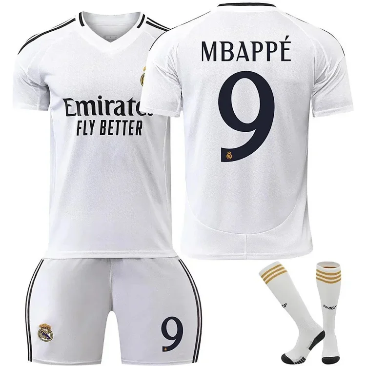  Real Madrid Mbappé 9 Home Jer