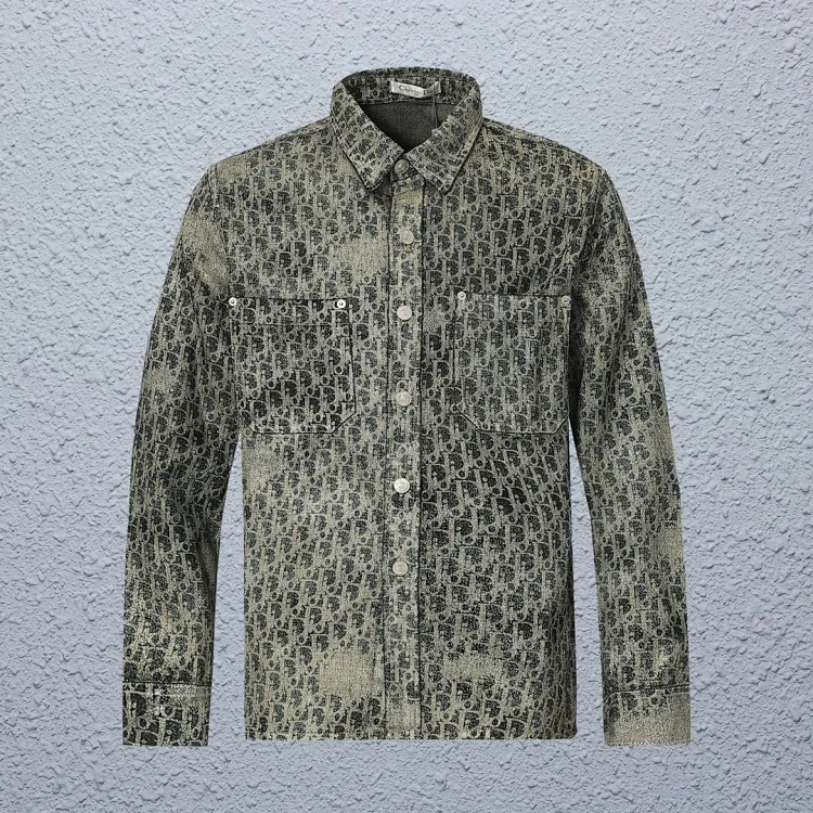 Christian Dior Oblique Patterned Long Sleeve Shirt -1