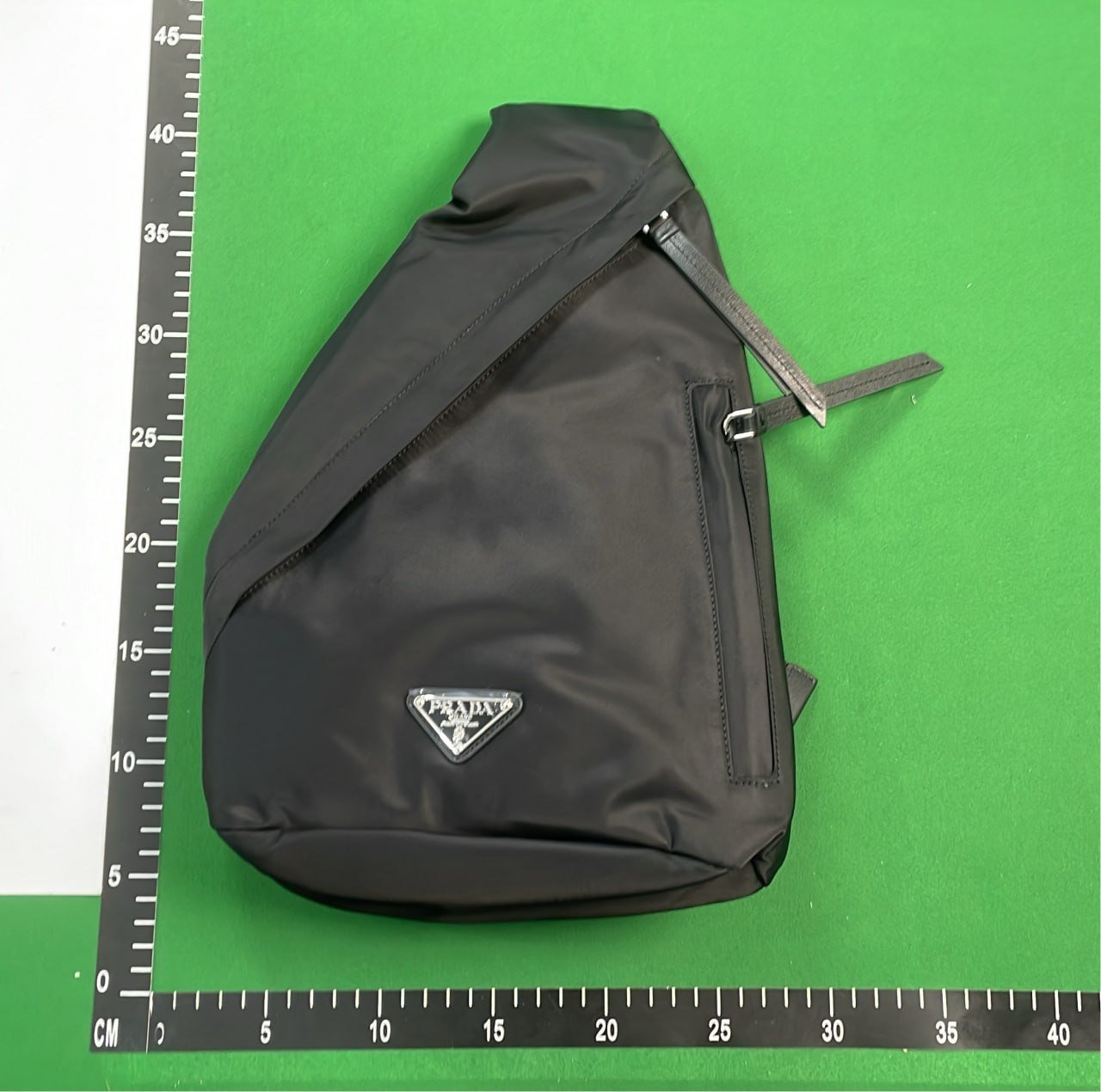 Prada Re-Nylon and Leather Sling Bag - Black -4