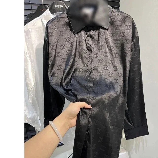 Chanel CC Logo Silk Shirt -3