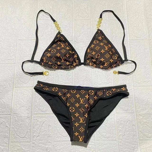  LV Monogram, Gucci GG Supreme, Fendi FF, Dior Oblique, Chanel Camellia Bikini Sets [40 styles] -3