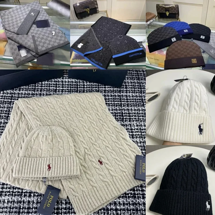 LV Beanie knitted hat Louis Vu