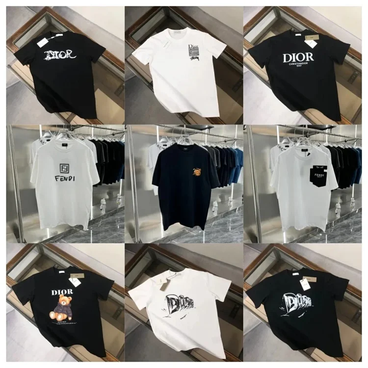 Dior and Fendi Logo T-Shirts [