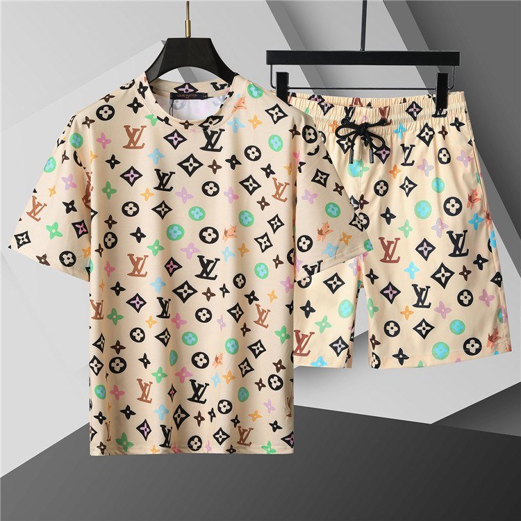 Louis Vuitton LV Dior Burberry suit T-shirtshorts -2