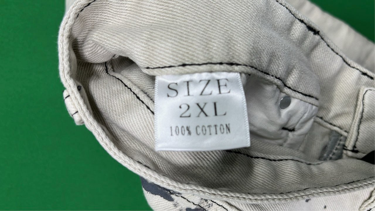  Abstract Graffiti Print Wide Leg Jeans for Men -3