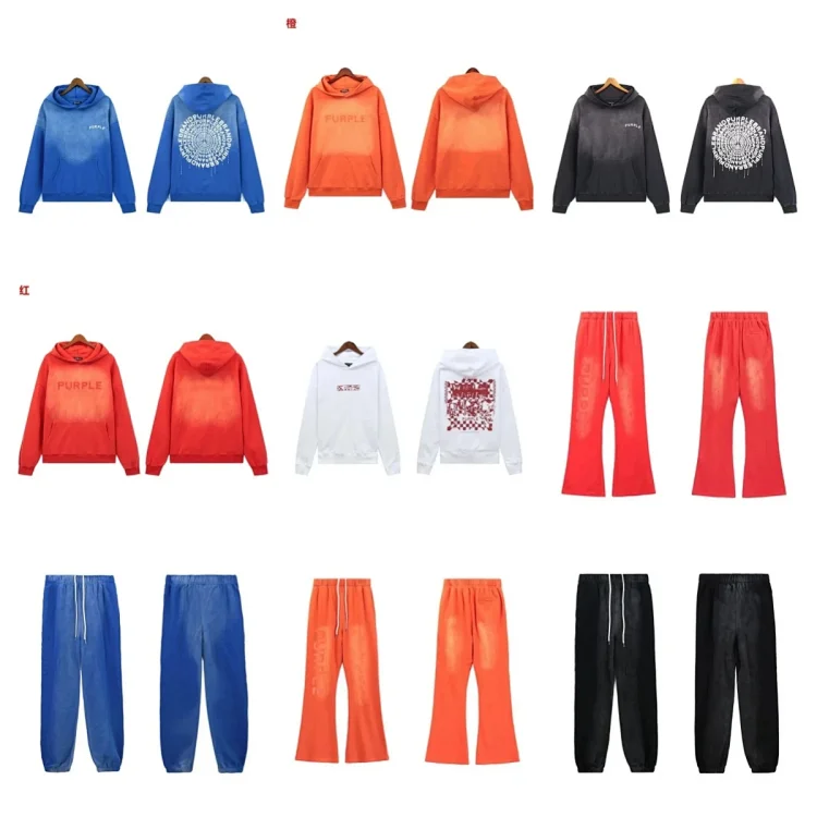 Chandal Purple hoodie pants su