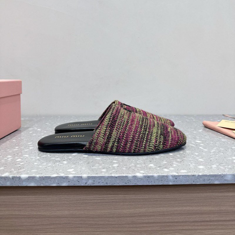   Miu Miu Knit Baotou Slippers [4 styles] -2