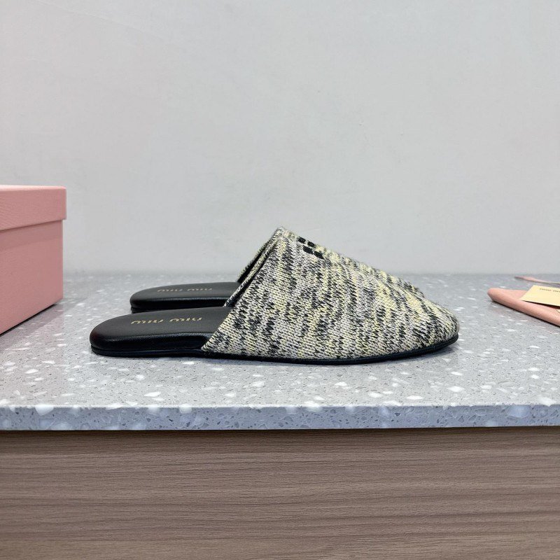   Miu Miu Knit Baotou Slippers [4 styles] -4