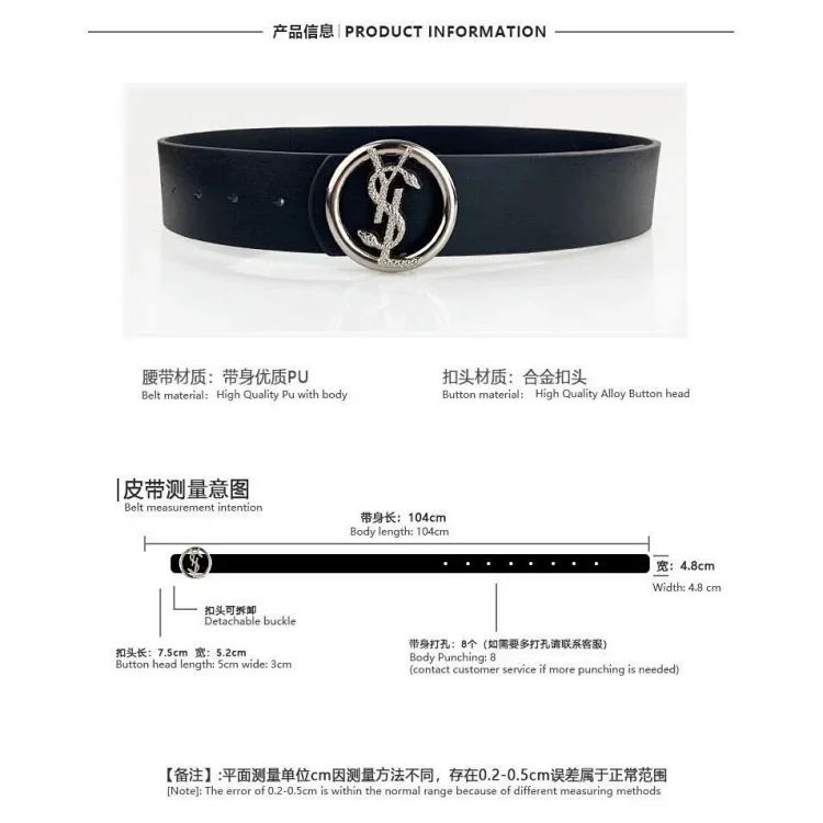 YSL Monogram Circle Buckle Bel