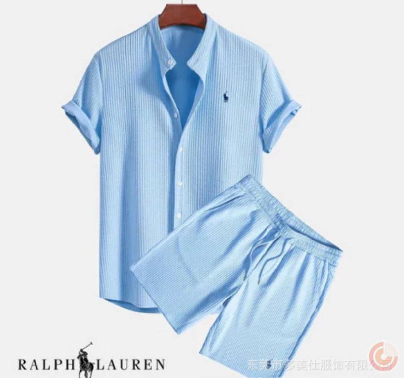 Ralph Lauren Polo Short Sleeve Shirt & Shorts Set [5 styles] -4