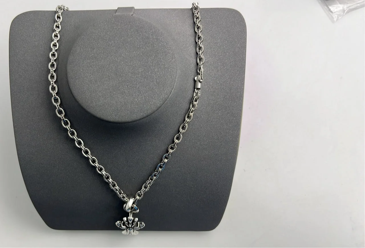  Chrome Hearts Dagger Pendant Necklace Silver Chain Jewelry [19 styles] -3